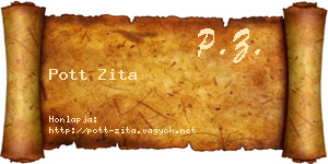 Pott Zita névjegykártya